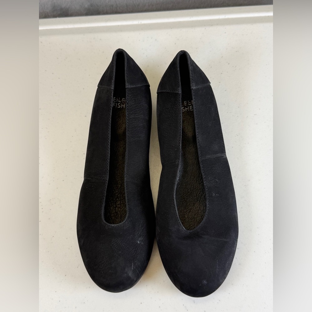 Eileen Fisher Shoes Size 6 Black Suede Comfy Ballet